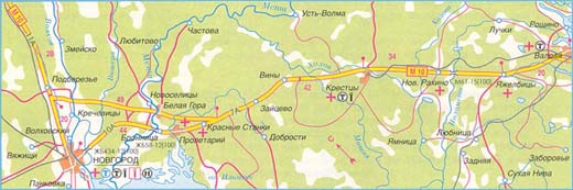 Карта дороги М-10 "Россия", участок 4