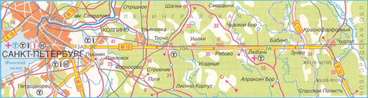 Карта дороги М-10 "Россия", участок 5