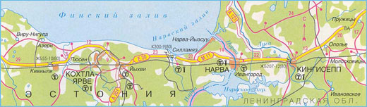 Карта дороги М-11 "Нарва", участок № 2