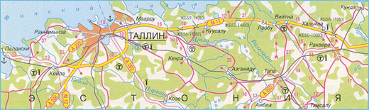 Карта дороги М-11 "Нарва", участок № 3