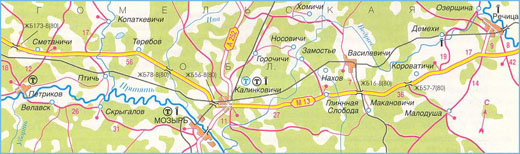 Карта дороги М-13, участок №3 