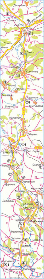 Карта дороги М-14, участок № 2