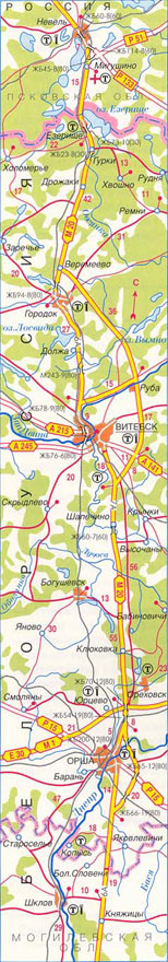 Карта дороги М-20, участок № 3