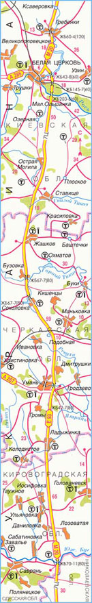 Карта дороги М-20, участок № 6