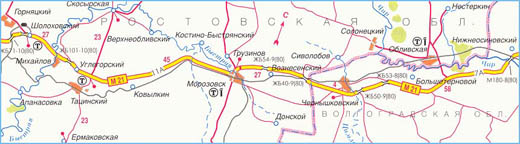 Карта дороги М-21, участок № 2