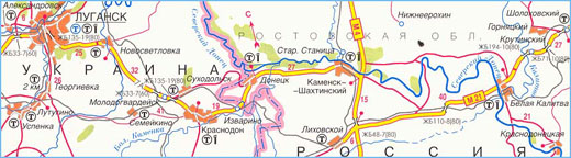 Карта дороги М-21, участок № 3