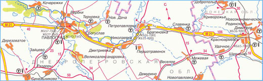 Карта дороги М-21, участок № 5