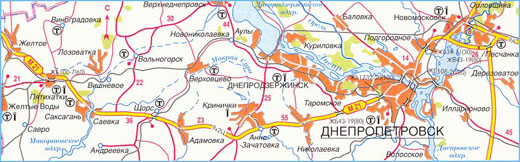 Карта дороги М-21, участок № 6