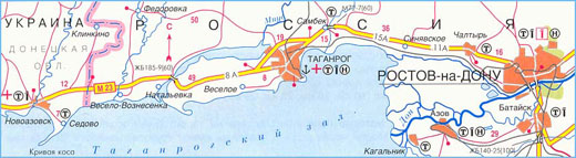 Карта дороги М-23, участок № 1
