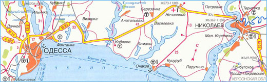 Карта дороги М-23, участок № 4