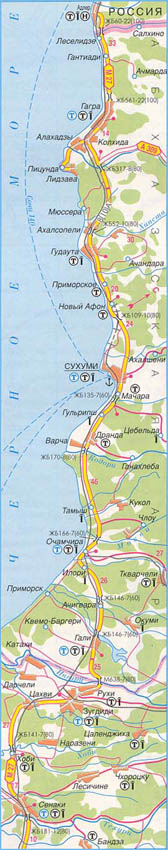 Карта дороги М-27, участок № 2