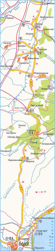 Карта дороги М-27, участок № 5