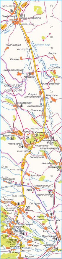 Карта дороги М-29 "Кавказ", участок № 2