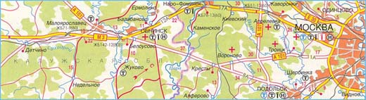 Карта дороги М-3 "Украина", участок № 1 