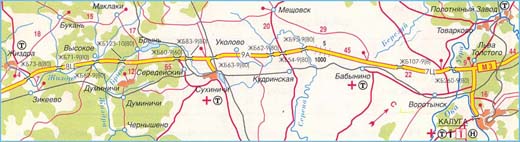 Карта дороги М-3 "Украина", участок № 2
