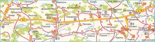 Карта дороги М-3 "Украина", участок № 5