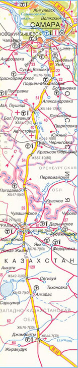 Карта дороги М-32, участок № 1