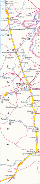 Карта дороги М-32, участок № 2