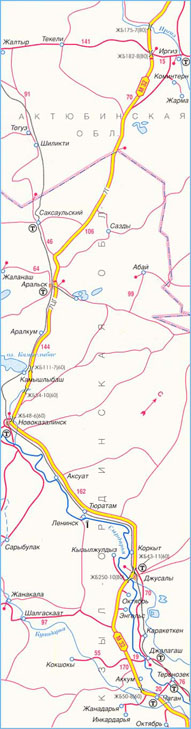 Карта дороги М-32, участок № 3
