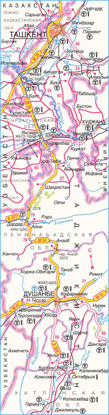 Карта дороги М-34