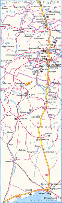 Карта дороги М-36, участок № 3