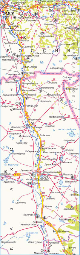 Карта дороги М-38, участок № 1