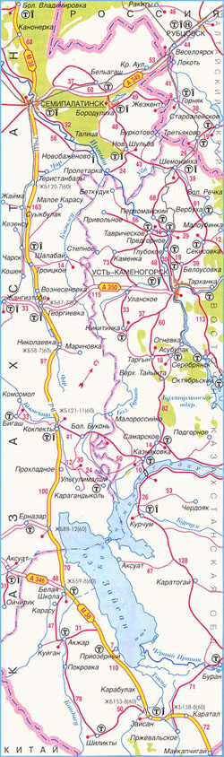 Карта дороги М-38, участок № 2