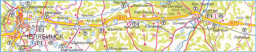 Карта дороги М-51, участок № 1