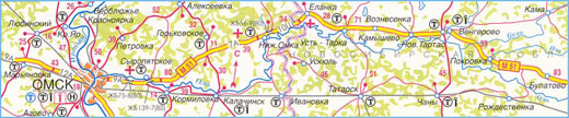 Карта дороги М-51, участок № 3