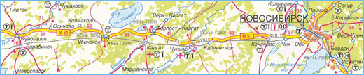 Карта дороги М-51, участок № 4