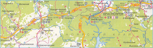 Карта дороги М-53, участок № 2