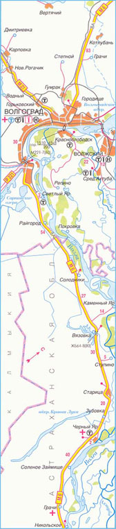 Карта автодороги М-6 участок 5