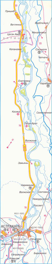 Карта автодороги М-6 участок 6