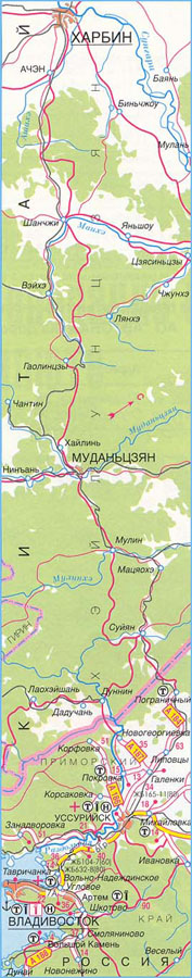Карта дороги М-60 "Уссури", участок № 2