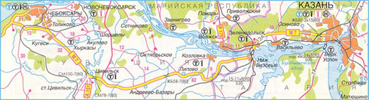 Карта дороги М-7 "Волга", участок № 5