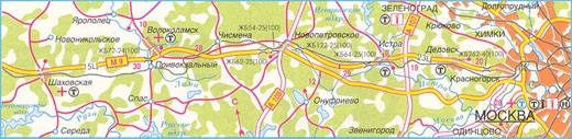Карта дороги М-9 "Балтия", участок № 1 