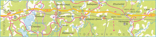Карта дороги М-9 "Балтия", участок № 3