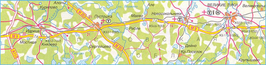 Карта дороги М-9 "Балтия", участок № 4