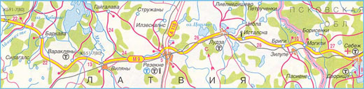 Карта дороги М-9 "Балтия", участок № 5