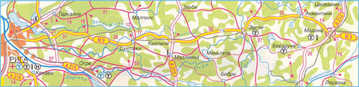 Карта дороги М-9 "Балтия", участок № 6