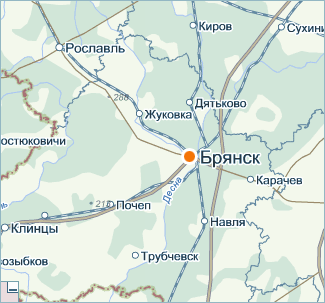 Карта Брянск